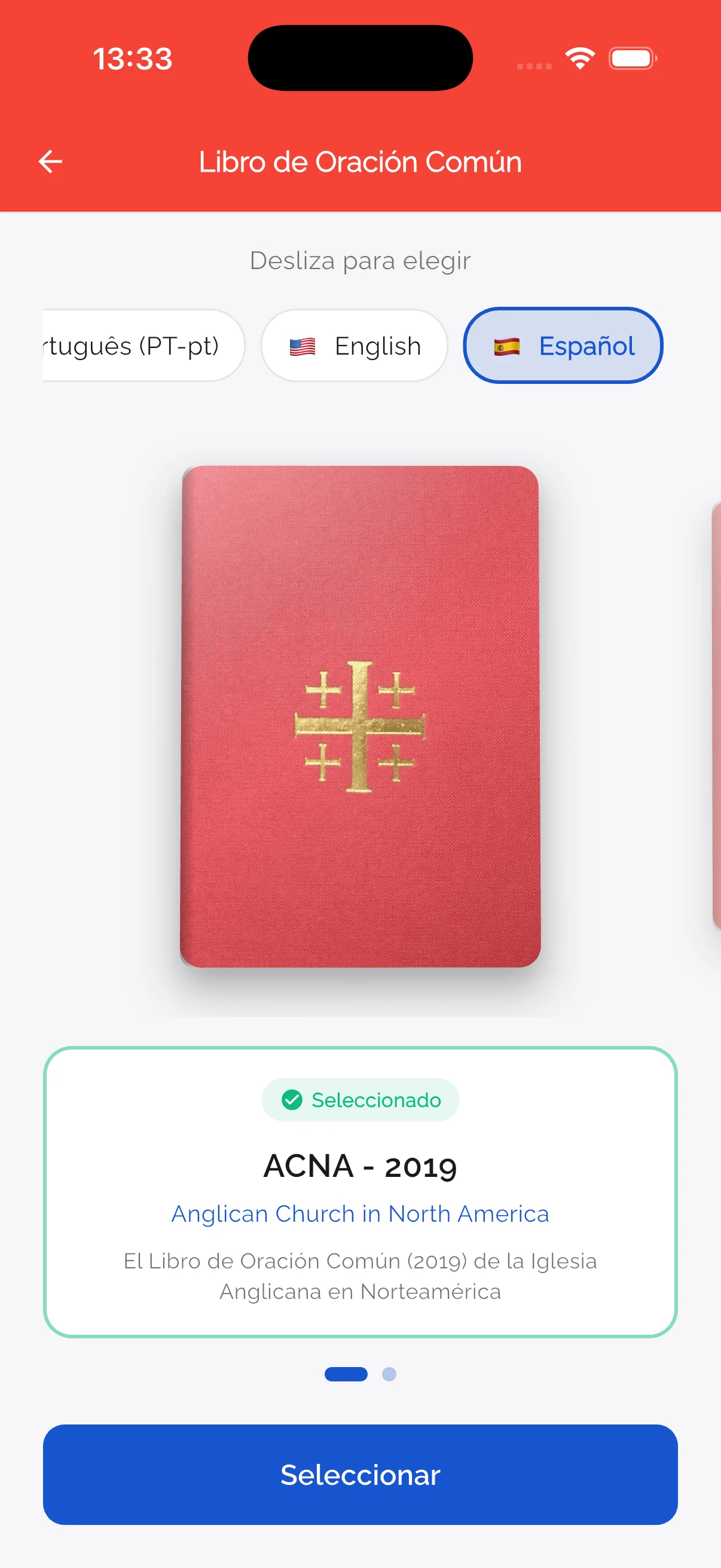 Selección del libro y la traducción
