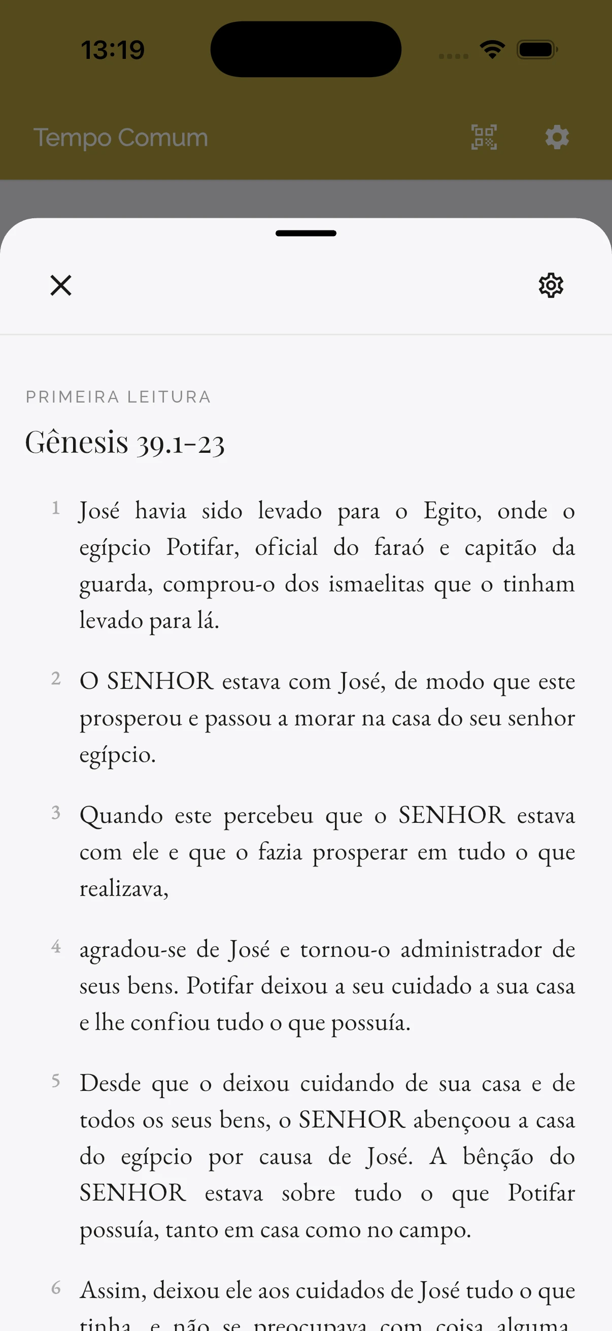 Leituras bíblicas com tipografia otimizada